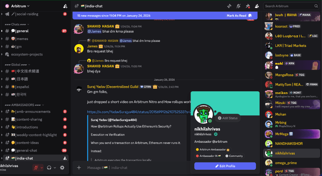 Arbitrum India Discord